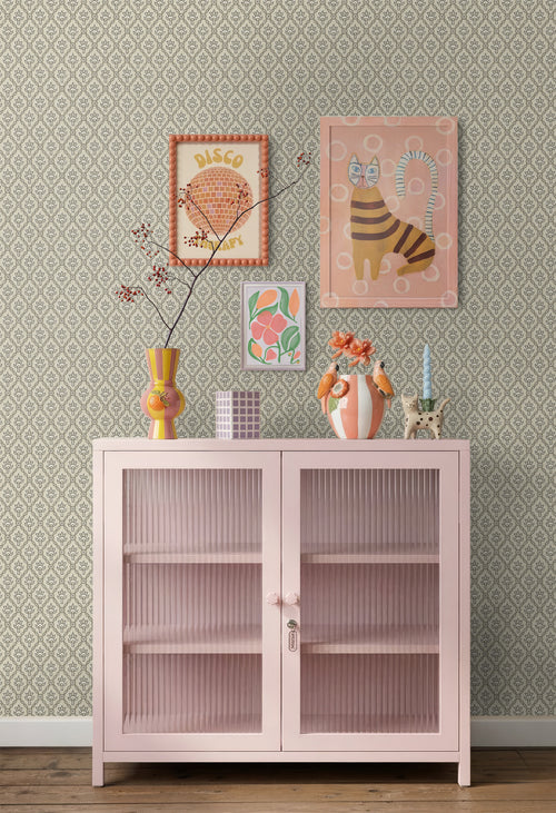 ESTAhome behang vintage bloemen grijs - 50 x 900 cm - 132012