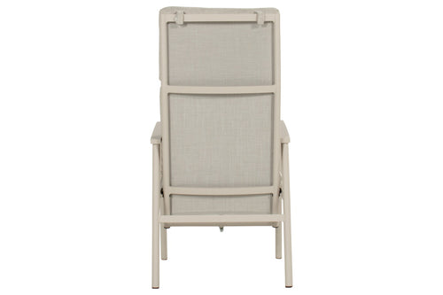 Hartman Tuinstoel Flora -  Beige Aluminium - Zithoogte 48cm - Set van 2
