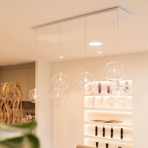 Atmooz hanglamp Merida - wit - 115 x 30 x H 120 cm - G4