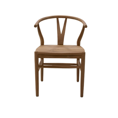 DÉJA Living Tuinstoel Skye - Naturel Teakhout - Zithoogte 47cm - Set van 2 - vtwonen shop