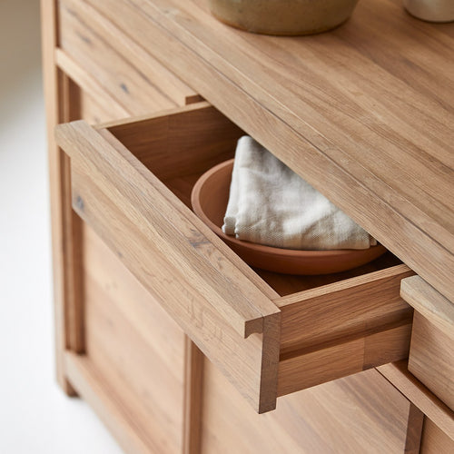 Tikamoon Massief eiken buffetkast 150 cm - Naturel - vtwonen shop