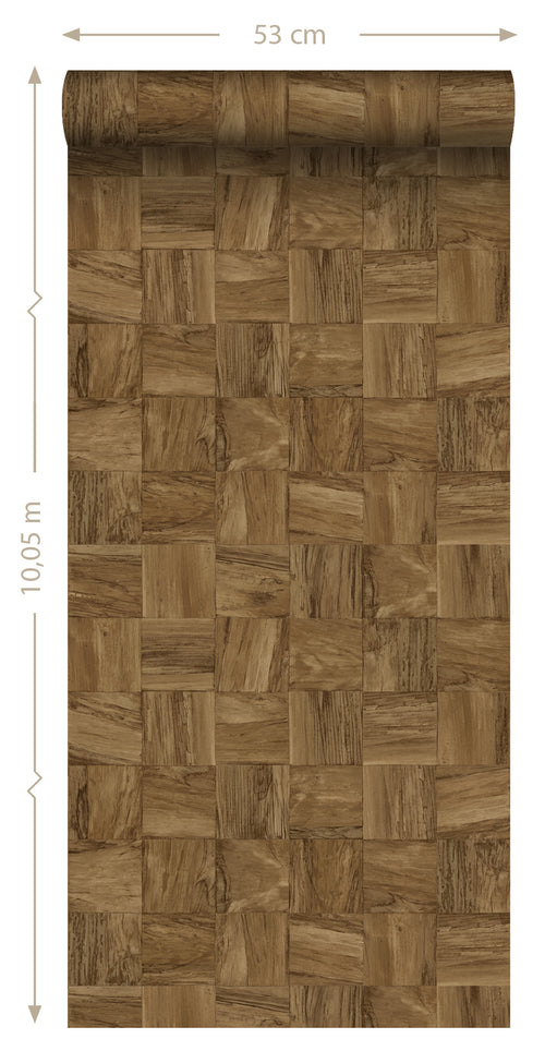 Origin Wallcoverings behang sloophout motief bruin - 50 x 900 cm - 347932 - vtwonen shop