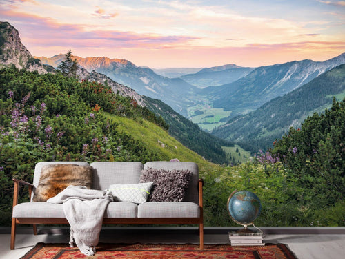 Sanders & Sanders fotobehang alpen landschap groen - 400 x 250 cm - 612483