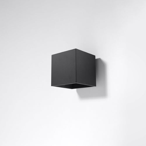 Sollux Lighting Wandlamp QUAD 1 zwart - 10x12x10cm