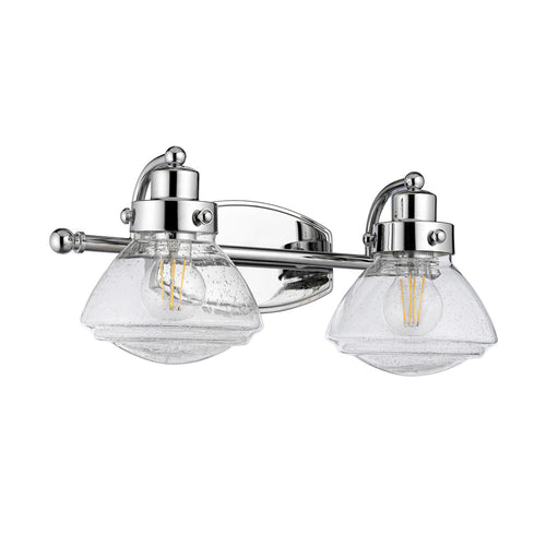 Scholar Quoizel 2-lichts wandlamp gepolijst chroom IP44