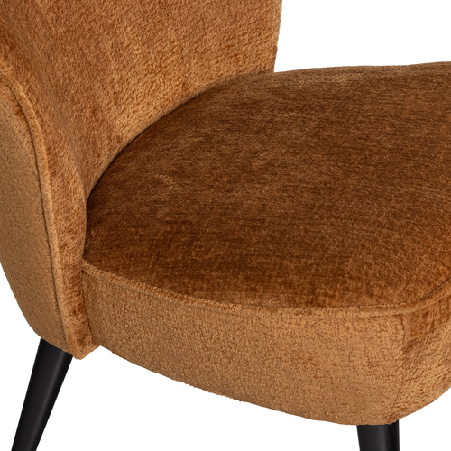 WOOOD fauteuil Sara - Velvet - Cognac - 59x71x70 - vtwonen shop