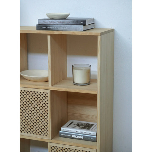 Naan Furniture Boekenkast Mica - Gelakt massief grenen - Natuurlijk - 98 cm - vtwonen shop