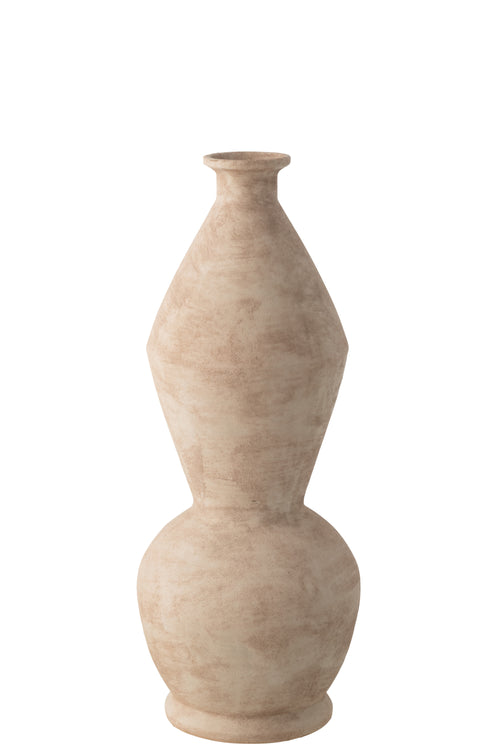 J-Line vaas Boris - keramiek - beige