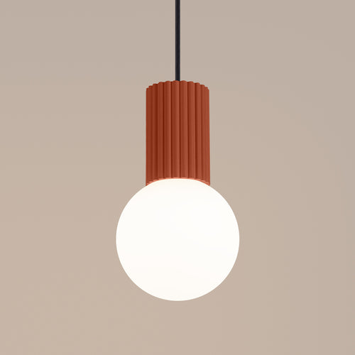 Sollux Lighting Hanglamp HALO 1 rood ochra - 12x12x120cm