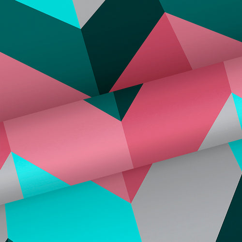 Walls4You behang visgraat-motief multicolor - 53 cm x 10 m - 640116