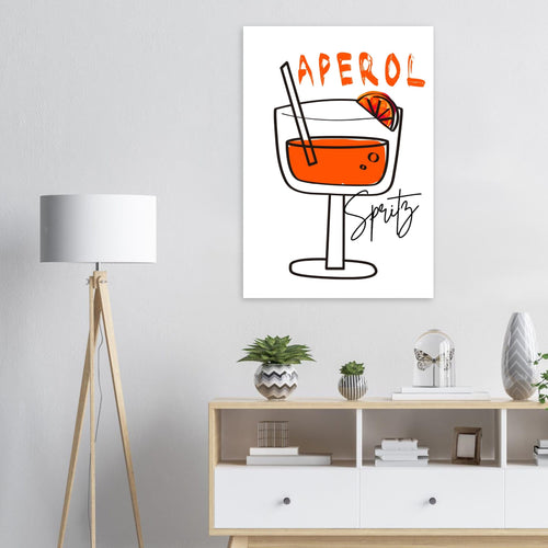 Artfulprints  Aperol Spritz - Minimalistic   poster 50x70 cm - vtwonen shop