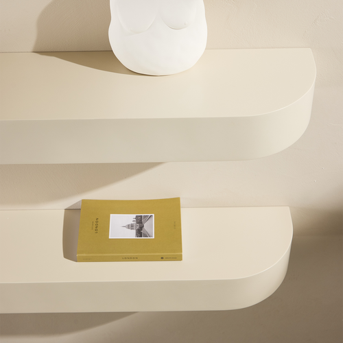 Nest living Sandy Zwevende Wandplanken Beige - Set Van 3 - vtwonen shop