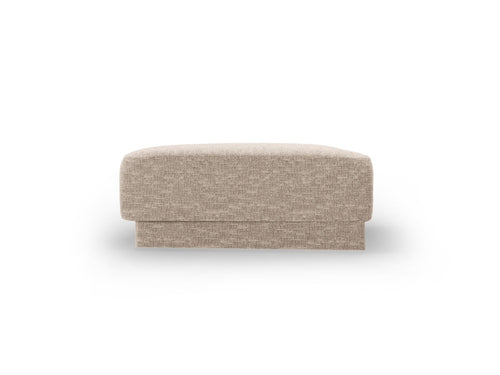 Micadoni Poef Miley chenille, beige - 79x88x40cm