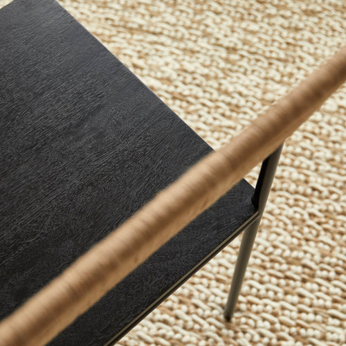 Tikamoon Stoel van metaal en natuurlijke vezels - Zwart - vtwonen shop