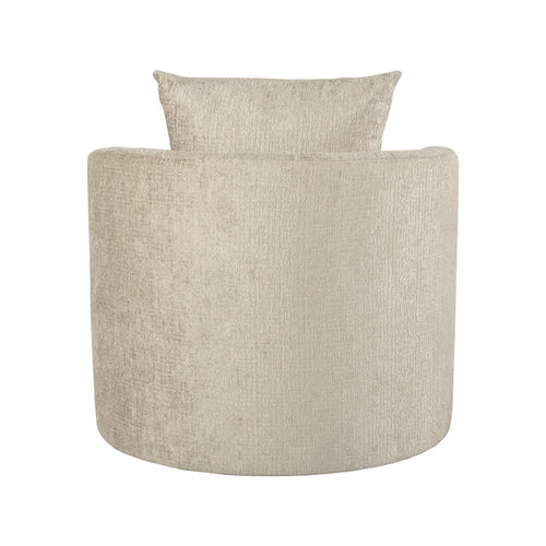 LABEL51 Fauteuil Evy - Beige Velvet - 90x90x75cm - vtwonen shop