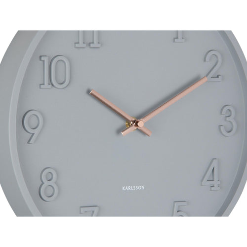Karlsson wandklok Calma - grijs - 3.8x30x30cm - vtwonen shop