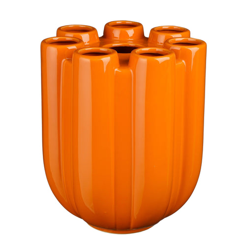 Mica Decorations Minda Tulpenvaas - H34 x Ø28 cm - Keramiek - Oranje