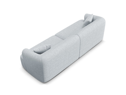 Cosmopolitan Design Modulaire bank Campi 4-zits, structurele stof lichtgrijs - 90x255x70cm