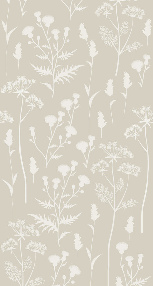 ESTAhome fotobehang veldbloemen zand beige - 1,5 x 2,79 m - 159217 - vtwonen shop