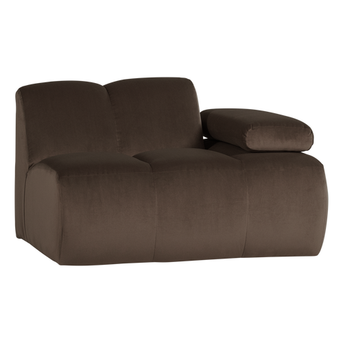 WOOOD 1-zits bank arm rechts Mojo - Velvet - Bruin - 74x124x97