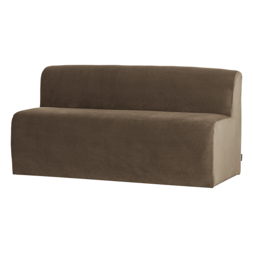 WOOOD eetbank 164 cm rugleuning Mojo Base - Velvet - Taupe - 83x164x76