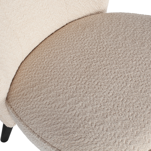 WOOOD fauteuil Sara - Boucle - Creme - 71x59x70 - vtwonen shop