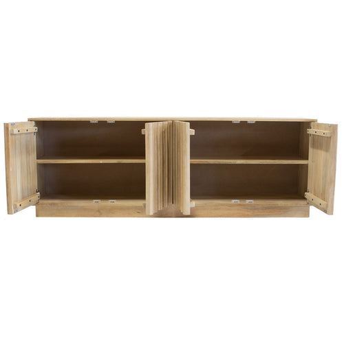 Giga Meubel Dressoir Nika - Mangohout - Naturel - 180x40x63cm - vtwonen shop