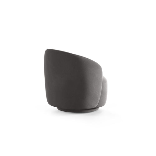 Cosmopolitan Design - Draaistoel Savona flueel grijs - 72.5x69x70.5cm