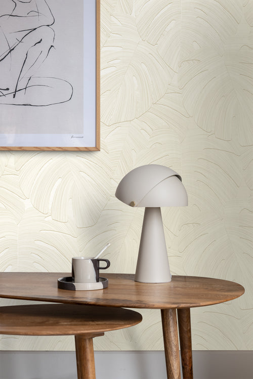 Origin Wallcoverings behang tropische bladeren lichtbeige - 53 cm x 10.05 m - 348023 - vtwonen shop