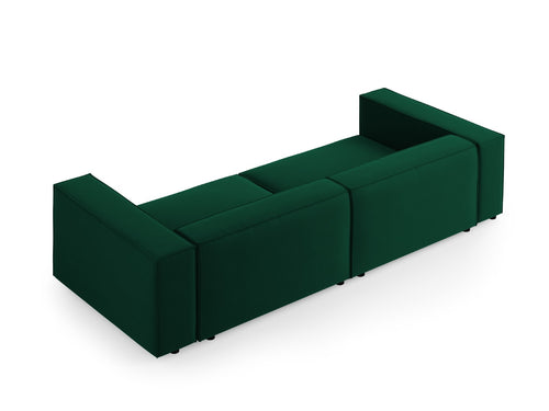 Cosmopolitan Design Bank Arendal 4-zits, flueel, flessengroen - 102x244x70cm