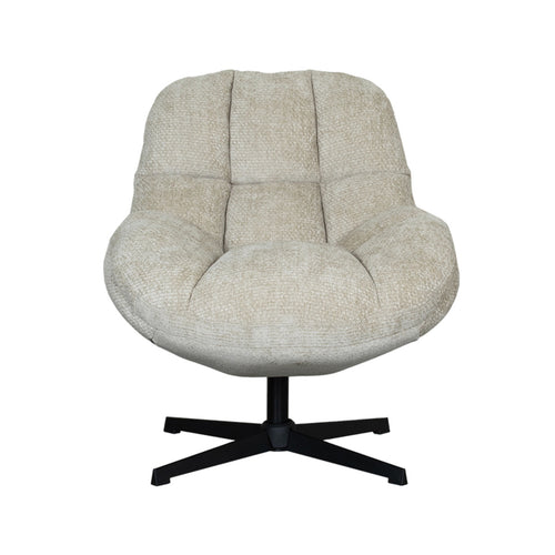 LABEL51 Fauteuil Huxley - Grijs Stof - Draaibaar - vtwonen shop