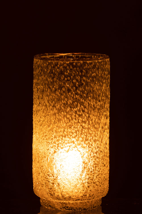 J-Line windlicht Rand - glas - goud/transparant - large