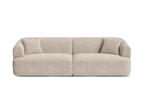 Cosmopolitan Design Modulaire bank Campi 4-zits, ribfluwelen cappuccino - 90x255x70cm