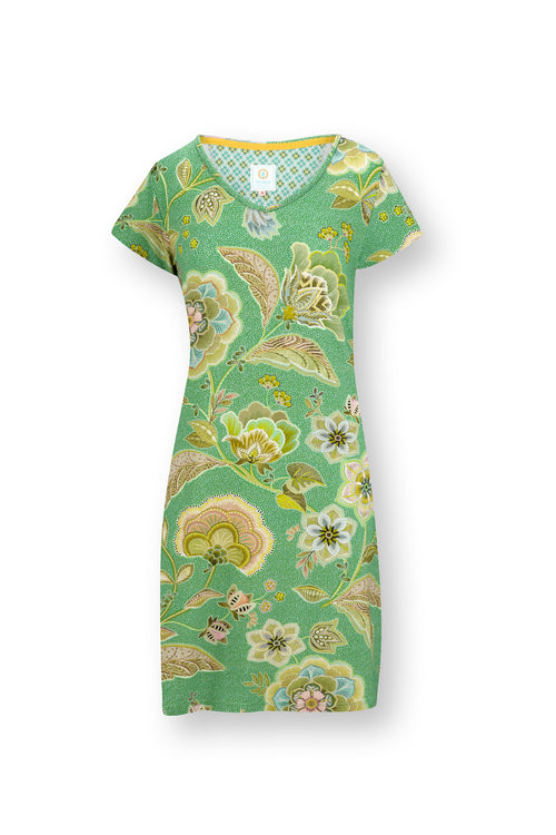 Pip Studio - Djoy Nightgown Short sleeve Women - Matata - Green - M - vtwonen shop