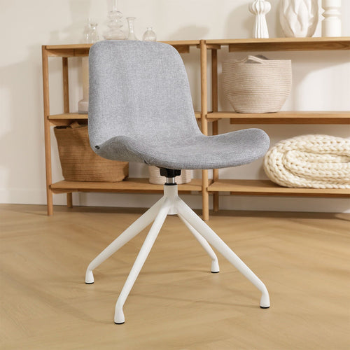 Nolon Nola-Fé Draaibare Eetkamerstoelen Set van 2 Lichtgrijs - Wit - vtwonen shop