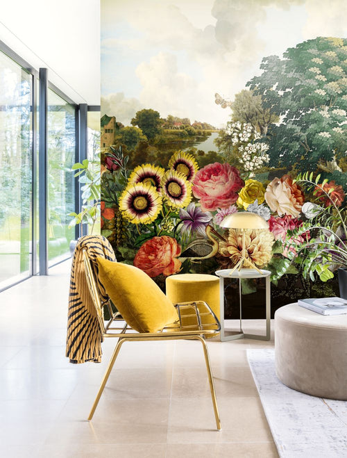 Masureel behang bloemen geel - 53 cm x 10.05 m - 630621 - vtwonen shop