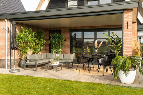 Hartman Tuinstoel Jill Rondo - Zwart Kunststof - Set Van 2 - vtwonen shop