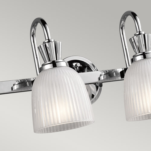 Elstead Cora - Badkamer Wandlamp Gepolijst Chroom IP44, G9