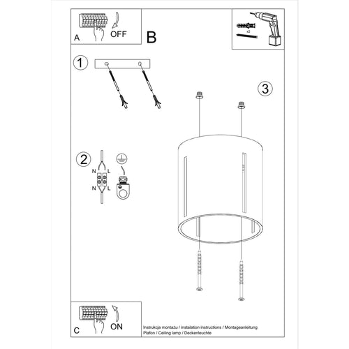 Sollux Lighting Plafondlamp INEZ wit - 10x10x10cm