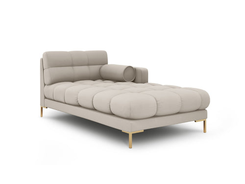 Cosmopolitan Design rechter chaise longue Bali structurele stof, beige - 185x102x75cm