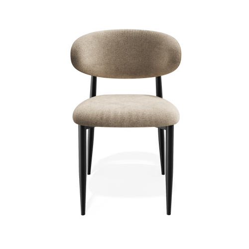 Premium Interiors - Set van 2 stoelen LINA - zacht aanvoelende geweven stof mol 52cm