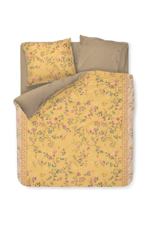 Pip Studio Dekbedovertrek Bodhi Flower - 200 x 200/220 cm - Geel