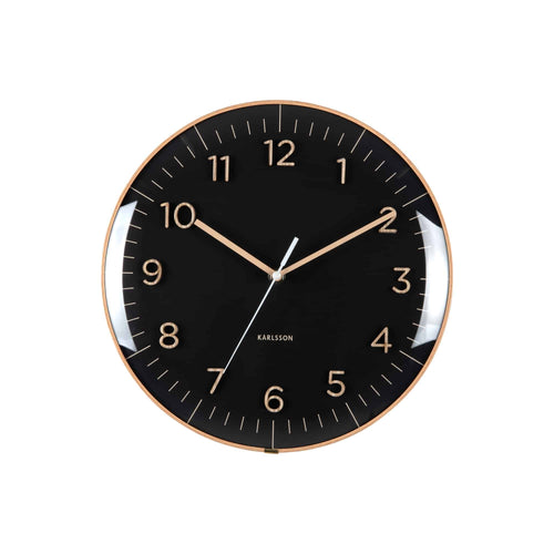 Karlsson wandklok Esencia Dome - zwart - Ø30cm