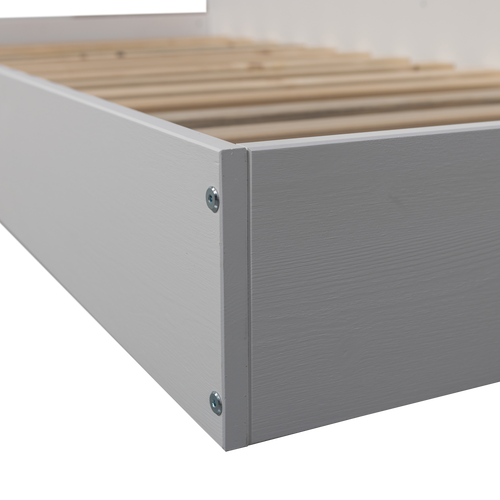 WOOOD bed Carter - Grenenhout - Wit - 90x200