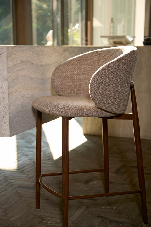 Light & Living barkruk ALUKO - 57x55x94cm - bruin - vtwonen shop