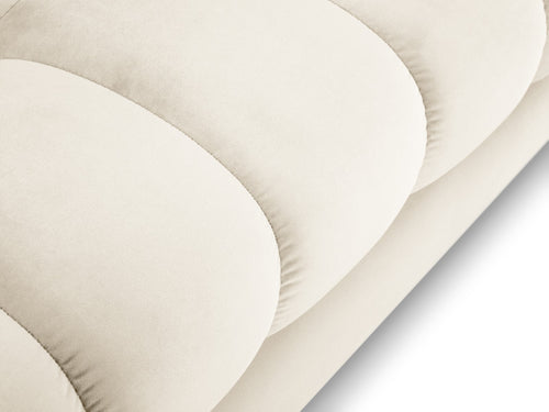 Cosmopolitan Design linker hoekbank Bali 5-zits, flueel, lichtbeige - 185x293x75cm
