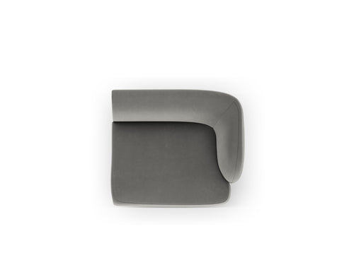 Micadoni rechter module Miley flueel lichtgrijs - 90x90x70cm