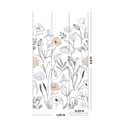 Art for the Home Fotobehang - Poppy Bloemen- 280x159cm