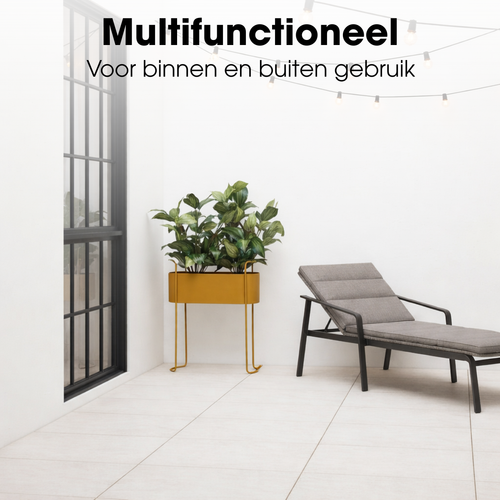 Mica Decorations Moritz Plantenstandaard – Plantenpot voor Bloemen en Kamerplanten – Bloempotten voor Binnen – 55 x 24 x 65 cm – IJzer – Bruin