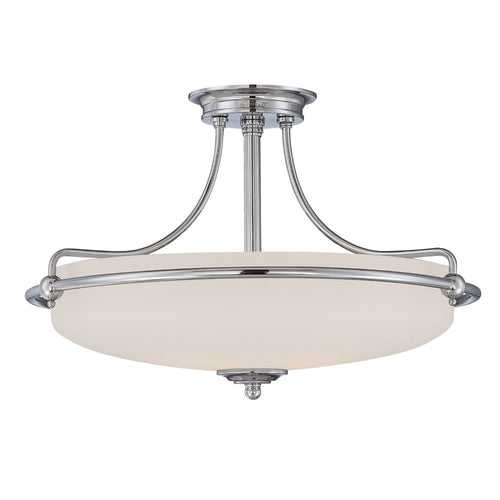 Elstead Griffin - 4-lichts semi-inbouw plafondlamp antiek nikkel, E27